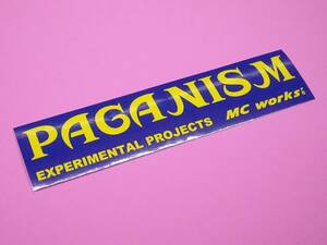 ＭＣ Ｗｏｒｋｓ' MC ワークス PAGANISM ペイガニズム 異教徒 パガニズム エム シー ワークス ステッカー 200×48mm シール