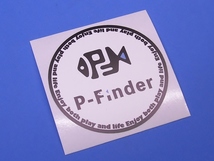 P-Finder ピー フィンダー 魚群探知機 ナビ バッテリー ローランス メーカー ステッカー 径70mm _画像1
