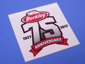 バークレイ 75周年 Berkley 75ANNIVERSARY 1937-2012 ステッカー 10cm角 シール