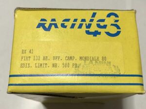 レーシング43/RACING43 1/43 フィアット 131 AB.UFF. CAMP. MONDIALE 80 500個限定 RK41 メタルキット/管KT01