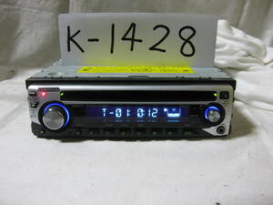 K-1428　KENWOOD　ケンウッド　E222S　フロント AUX　1Dサイズ　CDデッキ　故障品