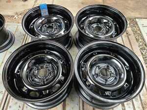 ナカテツ 14×8J+14 5H100 ハブ径57mm 4本no.198 加工鉄チン リバース ワーゲン純正　内バルブ 加工てっちん