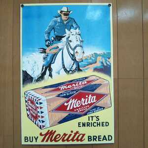 80s90s メリタブレッド Merita bread サインプレート Ande Rooney社製 看板 メタル1059g ヘビーウエイト 40.7cmx26.6cm