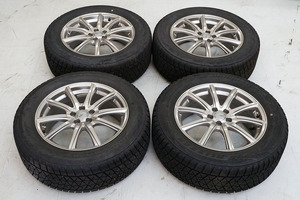 SIBILLA NEXT GS-5 17インチ 7J 5H 100 +48 ブリヂストン ブリザック DM-V2 225/60R17 2014年製 中古4本セット フォレスター [TZ080] 2-12