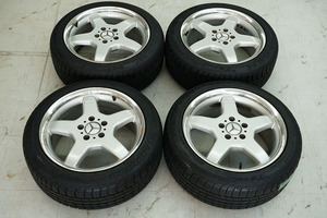 メルセデスベンツ W204 純正アルミ 17インチ 8J 5H 112 +35 ネクセン WINGUARD 205/50R17 2013年製 中古4本セット [TZ084] 2-12