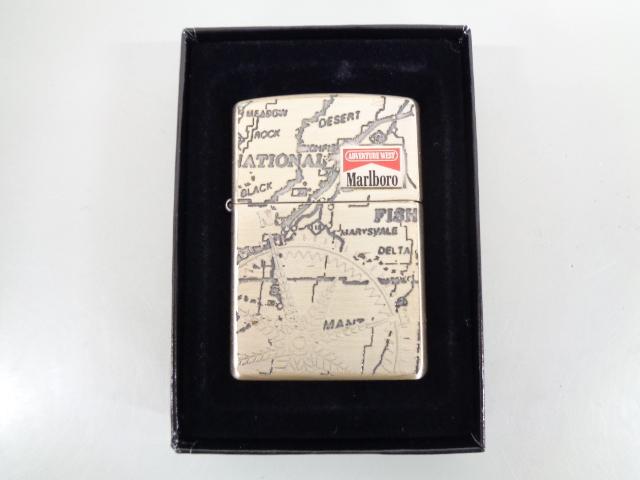 ZIPPO マルボロ ADVENTURE WEST 地図 コンパス 未使用品 小物 タバコ