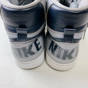 NIKE ナイキ♪TERMINATOR HIGH BASIC ND LTHR ターミネーターハイベーシックNDレザー スニーカー シューズ♪グレー/ネイビー 26.5cmの画像4