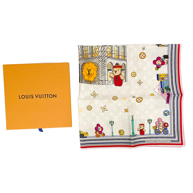 ☆美品☆ LouisVuitton ルイヴィトン カレ90 ヴィヴィエンヌ ストール