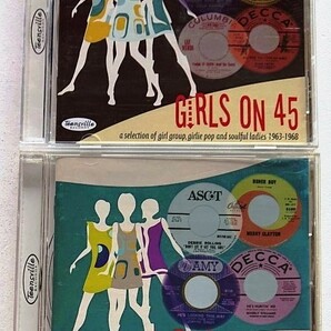 【送料無料】超希少盤 60年代米国ガール＆ガールグループ・オムニバス2CD[GIRLS ON 45]tv1006+[GIRLS ON 45 VOLUME 2]tv1007 豪州盤