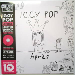 Iggy Pop - Apres Limited Edition Pink Vinyl LP RSD Record Store Day BLACK FRIDAY 2022 Stooges/エディットピアフ/サッシャディステル