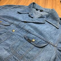 J12.ビンテージリー70年代ハーフデニムジャケット古着アメカジUSA製アメリカ製フリー＆イージーサイズLvisvim Lee_画像5