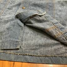 J12.ビンテージリー70年代ハーフデニムジャケット古着アメカジUSA製アメリカ製フリー＆イージーサイズLvisvim Lee_画像7