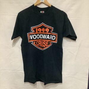 M1.古着プリントTシャツアメカジUSAアメリカフリー＆イージーマイフリーダムブラックサイズMフルーツオブザルーム半袖Tシャツ