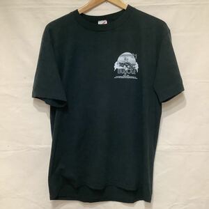 m21.ビンテージプリントTシャツ古着アメカジUSA製アメリカ製フリー＆イージーサイズLブラックビートル旧車