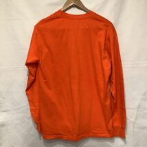 M269、古着プリントロングTシャツアメカジUSAアメリカフリー＆イージーマイフリーダムサイズMオレンジ長袖Tシャツ ロンTギルダン_画像2