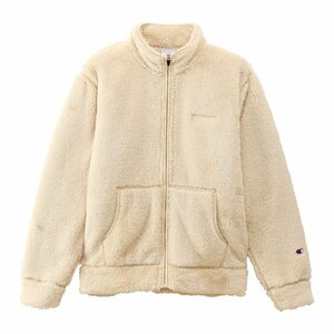 送料無料 セール 15%チャンピオン champion モコモコ ボアフリース ジップ スタンド ジャケット ベージュ M C3-L616 メンズ レディース 人