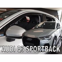 AUDI Q3(F3)S.Back ドアバイザーF＆Rset【Team HEKO/ヘコ製】新品/アウディ/スポーツバック/ダークスモーク/_画像1