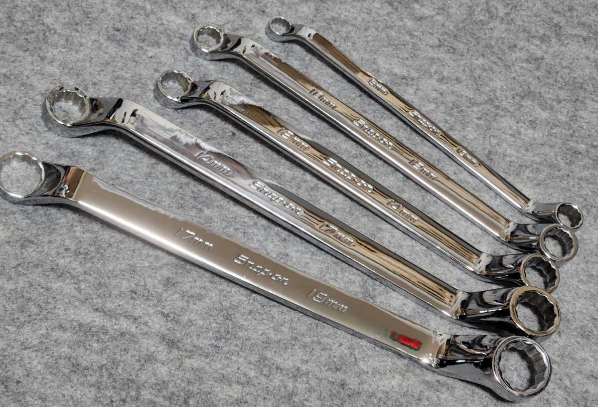 ☆絶版品☆ スナップオン 60° オフセットメガネレンチ XOM 8〜19mm 5本
