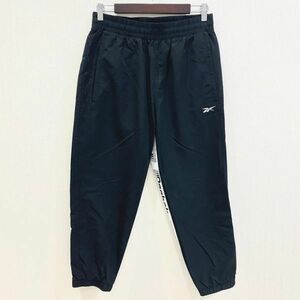 大きいサイズ 新品 Reebok メンズ ナイロン ロング パンツ ジャージ ブラック 黒色 Lサイズ スポーツ トレーニング ウェア ロゴ タグ付き