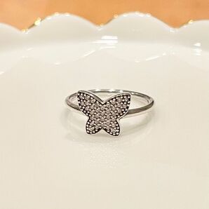 最終価格 Pandora バタフライリング 10号