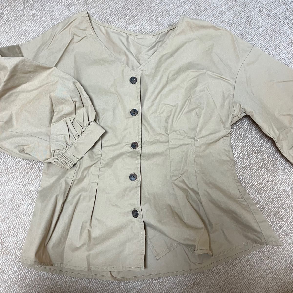 新品 リランドチュール シャツ ドッキング ケーブルニット グレー ...