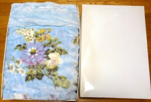  ion TOPVALU 2 sheets join blanket light blue floral print silky Touch as with soft! blanket new goods single 