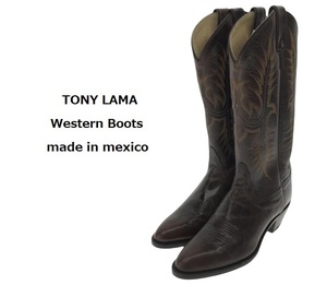 TK 希少 デッドストック 新品 トニーラマ TONY LAMA ウエスタンブーツ 7 上品な雰囲気 メキシコ製