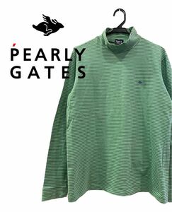 PEARLY GATES パーリーゲイツ メンズ ハイネック長袖ウェア ボーダー アンダーウェア