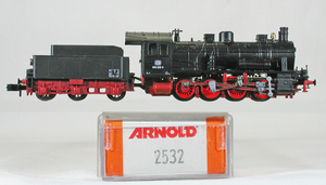 ARNOLD #2532 ＤＢ（旧西ドイツ国鉄） ＢＲ５５.22-56型テンダー式蒸気機関車　ＤＢ角ロゴ／コンピュータ番号　（限定生産品）