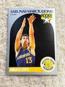 シャルーナスマルチュリョニス ルーキーカード Sarunas Marciulionis 1990 NBA Hoops Rookie Card #115 Golden State Warriors