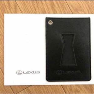 # new goods unused # rare! Lexus LEXUS original [ smart card key case ] spindle grill original leather black black pass case free shipping!