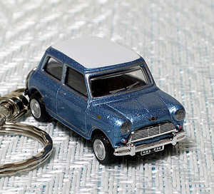 **MINI* Mini Cooper * Rover Mini * blue / white * minicar * key holder * accessory **