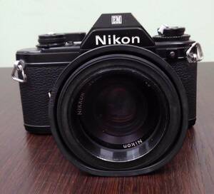 【5310】中古 動作未確認 ジャンク ニコン カメラ 一眼レフ NIKON EM 本体 / レンズ 単焦点 NIKKOR 50mm 1:1.8 2点まで同梱可