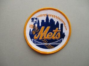 90s MLB『Mets』ニューヨーク・メッツNYベースボール ワッペン/Aビンテージ刺繍BASE BALLメジャーリーグPatchアップリケ野球パッチ V141