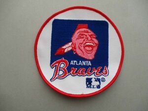 90s MLB『BRAVES』アトランタ ブレーブス ベースボール大判ワッペン/AビンテージBASE BALLメジャーリーグPatchアップリケ野球パッチ V141