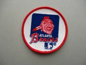 90s MLB『BRAVES』アトランタ・ブレーブス ベースボール ワッペン/Aビンテージ刺繍BASE BALLメジャーリーグPatchアップリケ野球パッチ V141