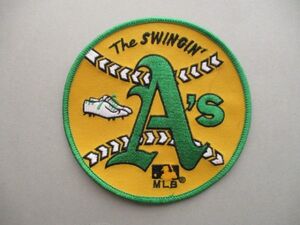 90s MLB『Oakland Athletics』オークランド アスレチックス ベースボール大判ッペン/OAK ビンテージBASE BALLメジャーリーグPatch野球 V141