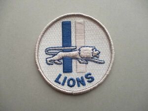 80s デトロイト・ライオンズLIONSパッチ刺繍ワッペン/DET DetroitアメフトpatchフットボールNFLスーパーボウルFOOTBALL V141