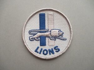 80s デトロイト・ライオンズLIONSパッチ刺繍ワッペン/DET DetroitアメフトpatchフットボールNFLスーパーボウルFOOTBALL V141