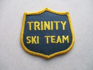 70s TRINITY SKI TEAMスキー チーム ワッペン/Trinity CollegeビンテージpatchスキーヤーvintageスキーUSAパッチUSアメリカSKI V139