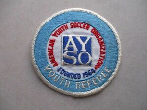 80s サッカーAMERICAN YOUTH SOCCER ORGANIZATION『YOUTH REFEREE』AYSOワッペン/SOCCER Vintageビンテージ レフェリーFOOTBALL patch V142
