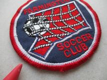 90s サッカーFARMINGTON SOCCER CLUB刺繍ワッペン/SOCCER ダVintageビンテージUSAパッチFOOTBALLアップリケpatch V142_画像2