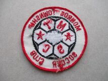 80s サッカーMONROE TOWNSHIP SOCCER CLUB刺繍ワッペン/SOCCER VintageビンテージUSAパッチFOOTBALLアップリケpatch V142_画像5