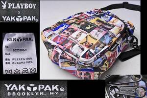 YAK PAK x PLAY BOY ★ 歴代表紙柄 サコッシュ ★ ヤックパック プレイボーイ ★ メイン＋２ファスナー付ポケット ★ 限定ショルダー ★