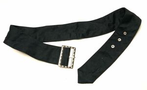 ラインストーン付きベルト　黒　ベルト　ワンピース　スカート　パンツ　合わせて　ファッションベルト　