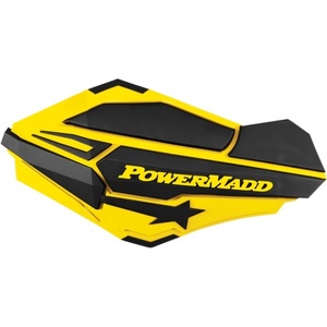 POWERMADD power mud SENTINEL snowmobile steering wheel hand guard yellow / black left right set * new goods unused * Yamato Transport postage payment on delivery 