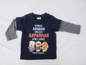 新品　95　アンパンマン　長袖Tシャツ　ネイビー　レターパック発送（代引き不可）　OA3498