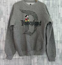 【１円スタート】ディズニーDisney　Hanes スウェットトレーナー　グレー灰色　Sサイズ　ミッキー　USED古着　Mickey Mouse_画像2