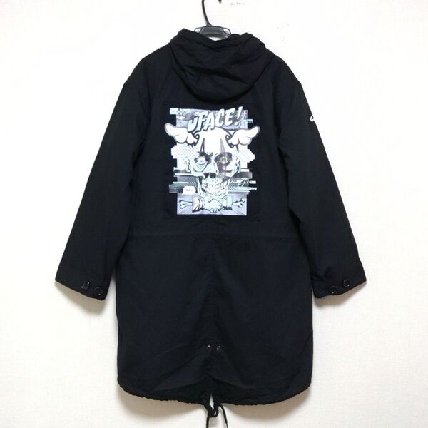 X-LARGE×D*FACE 数量限定/コラボ STRIPE SKULL RENDER M-51【19AW★ブラック★Msize】