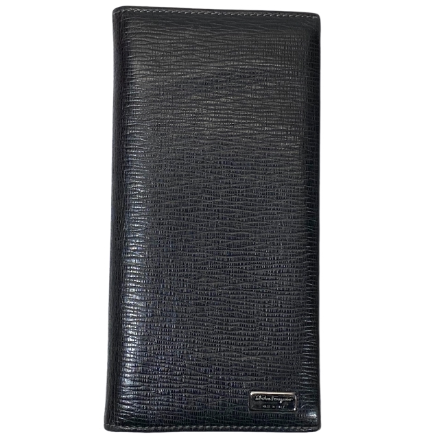 ☆送料無料☆ 極美品 Salvatore Ferragamo Wホック財布 ブラック
